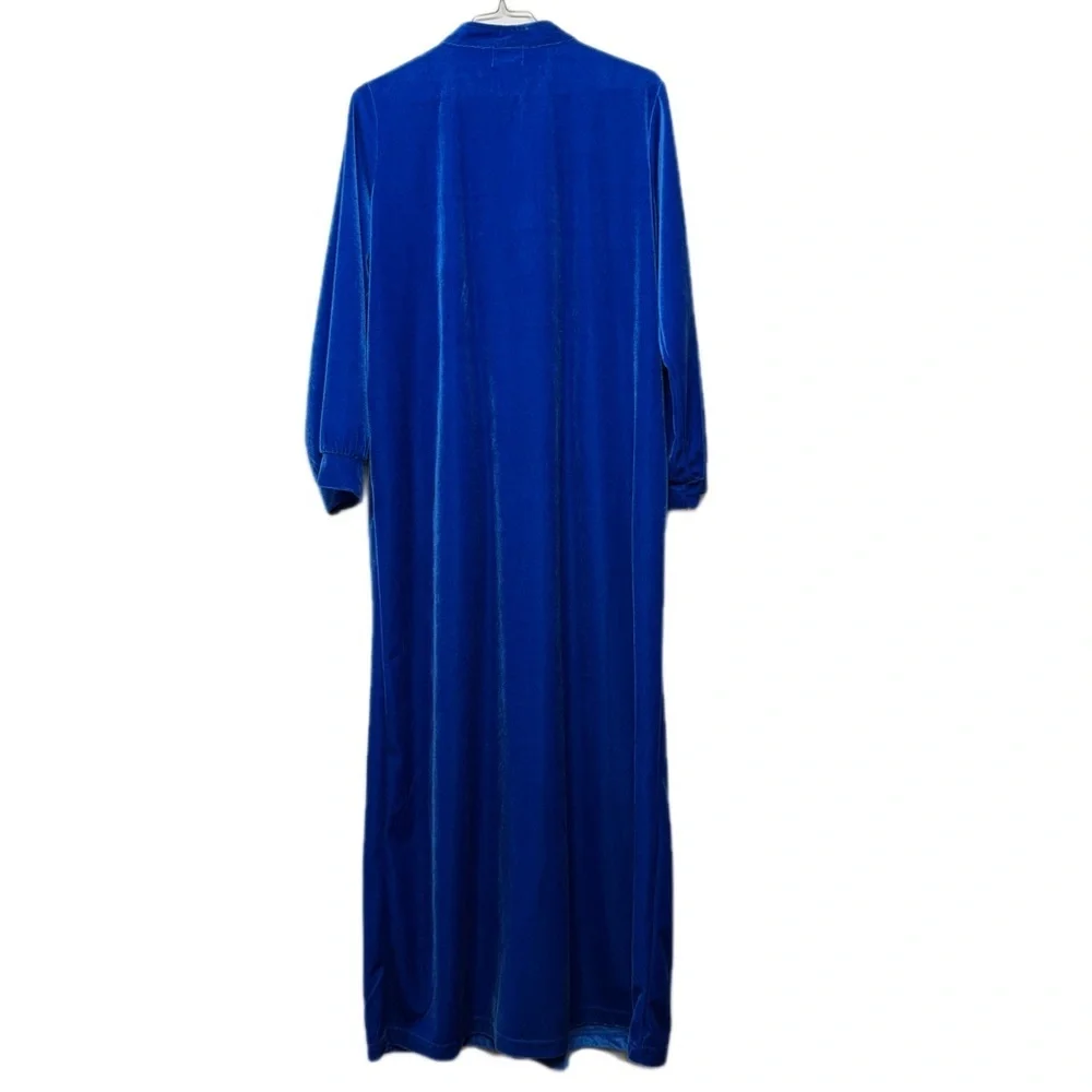 Only Necessities Cobalt Blue Velour Robe